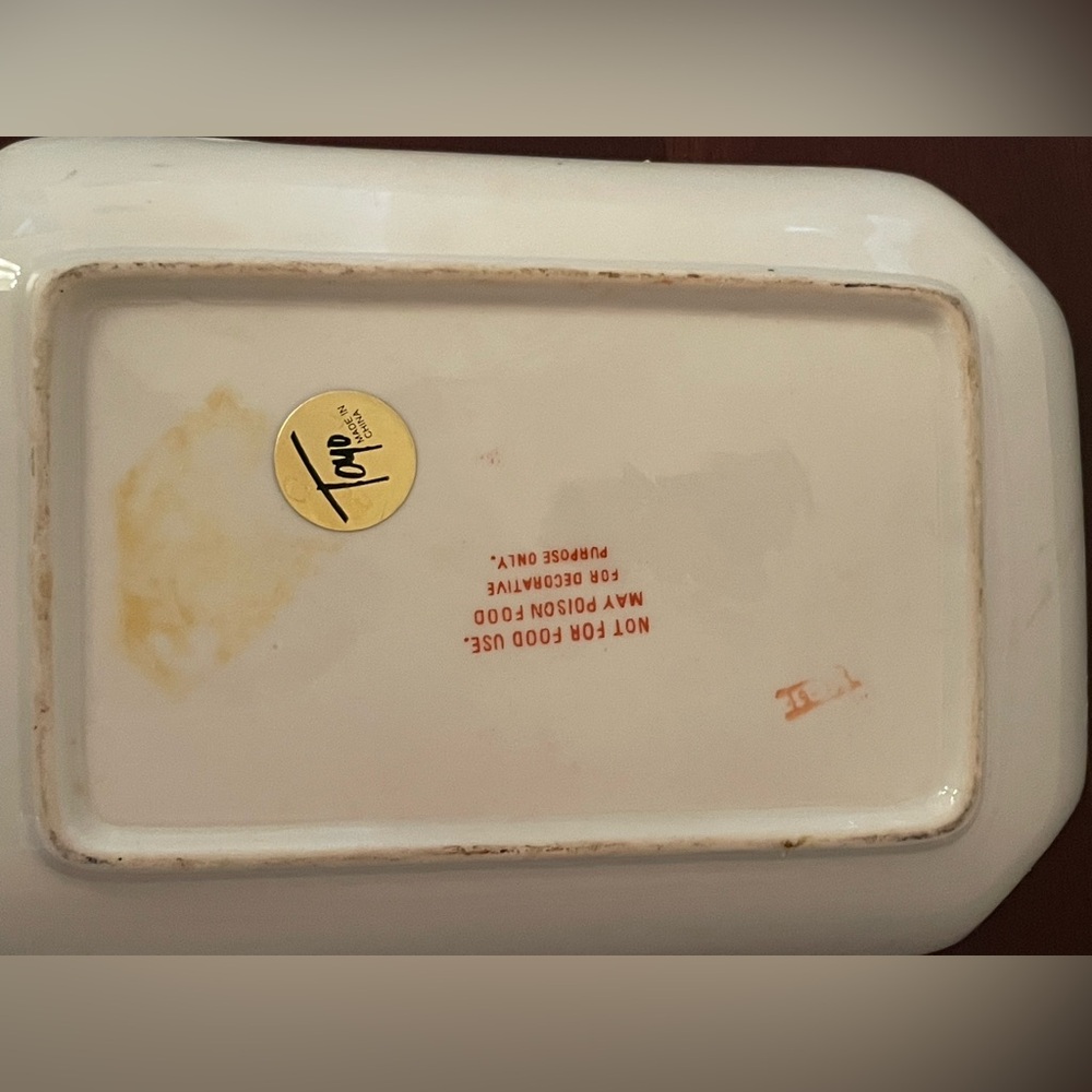 Adorable Vintage Toyo Made In China Porcelain Decorative Plate, Pristine Shape - Picture 4 of 4